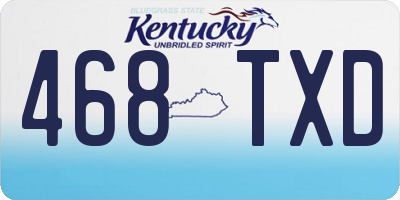 KY license plate 468TXD