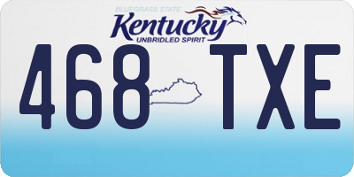 KY license plate 468TXE