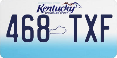 KY license plate 468TXF