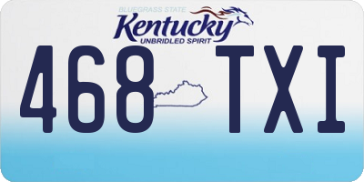 KY license plate 468TXI