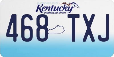 KY license plate 468TXJ