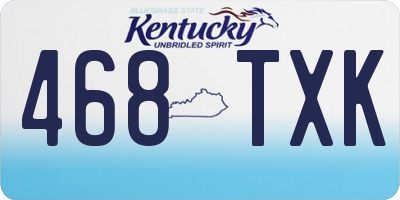 KY license plate 468TXK