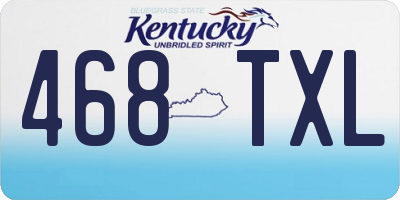 KY license plate 468TXL