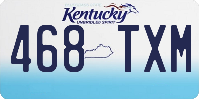 KY license plate 468TXM