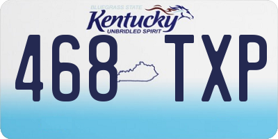 KY license plate 468TXP