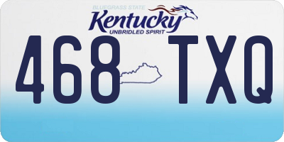 KY license plate 468TXQ