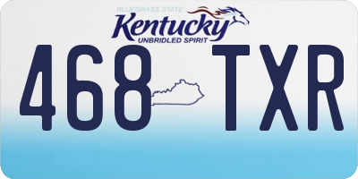 KY license plate 468TXR