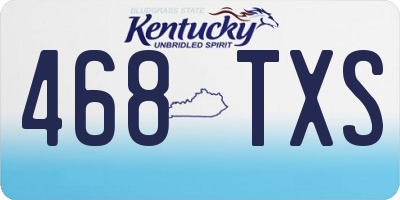 KY license plate 468TXS