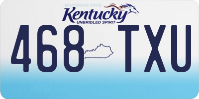 KY license plate 468TXU