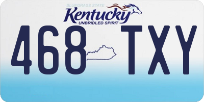 KY license plate 468TXY