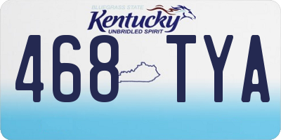 KY license plate 468TYA