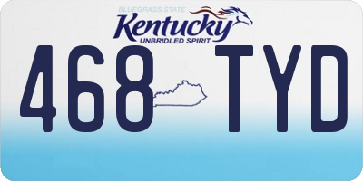 KY license plate 468TYD