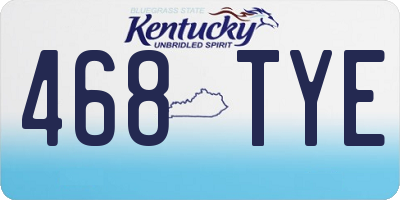 KY license plate 468TYE