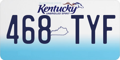 KY license plate 468TYF