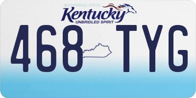 KY license plate 468TYG