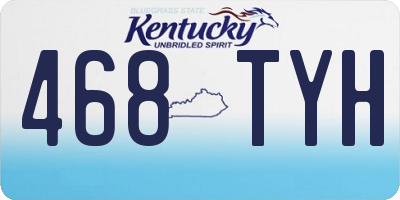 KY license plate 468TYH