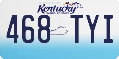 KY license plate 468TYI