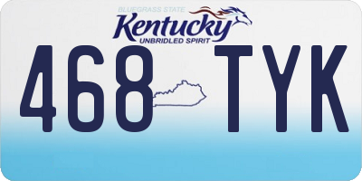 KY license plate 468TYK