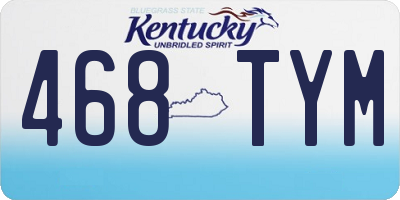 KY license plate 468TYM