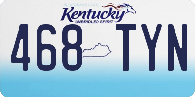 KY license plate 468TYN