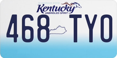 KY license plate 468TYO