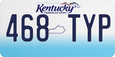 KY license plate 468TYP
