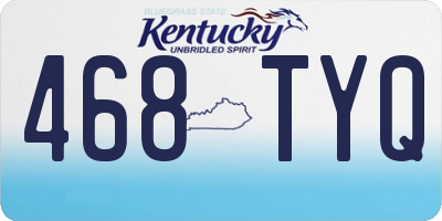 KY license plate 468TYQ