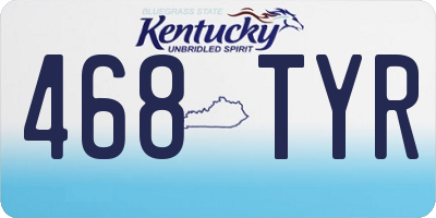 KY license plate 468TYR