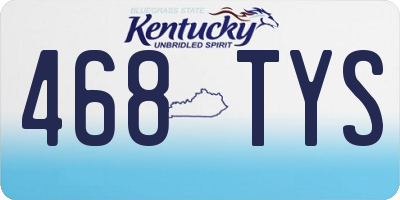 KY license plate 468TYS