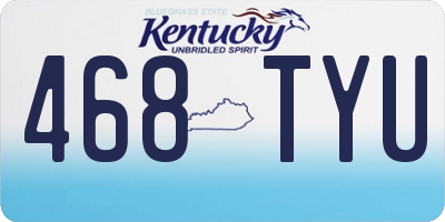 KY license plate 468TYU