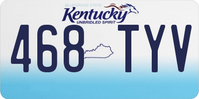 KY license plate 468TYV