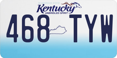 KY license plate 468TYW