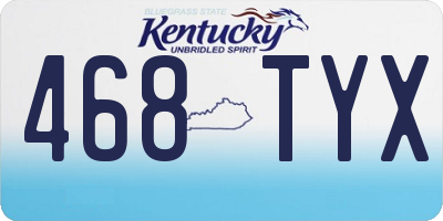 KY license plate 468TYX