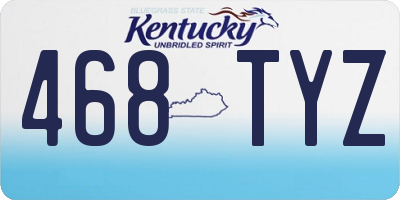 KY license plate 468TYZ