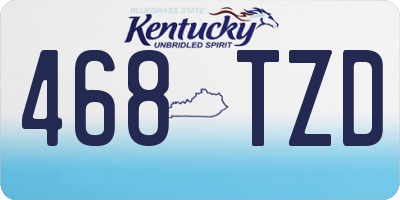 KY license plate 468TZD