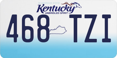 KY license plate 468TZI