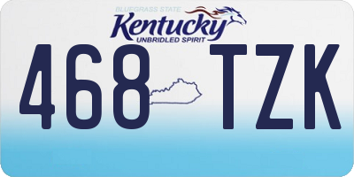 KY license plate 468TZK