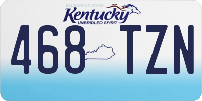 KY license plate 468TZN