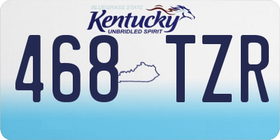 KY license plate 468TZR