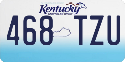 KY license plate 468TZU