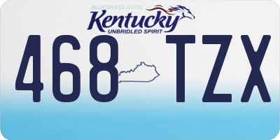 KY license plate 468TZX