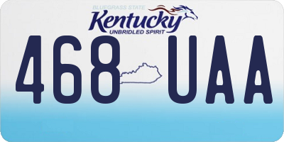 KY license plate 468UAA