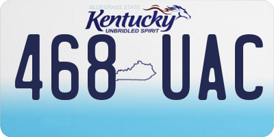 KY license plate 468UAC