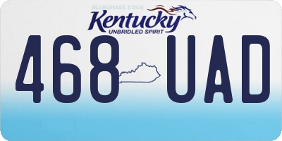 KY license plate 468UAD