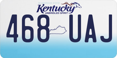 KY license plate 468UAJ
