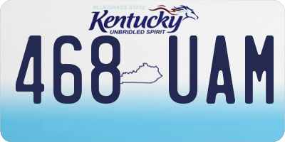 KY license plate 468UAM