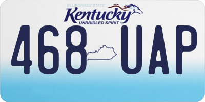 KY license plate 468UAP