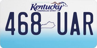 KY license plate 468UAR
