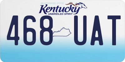 KY license plate 468UAT
