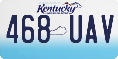 KY license plate 468UAV